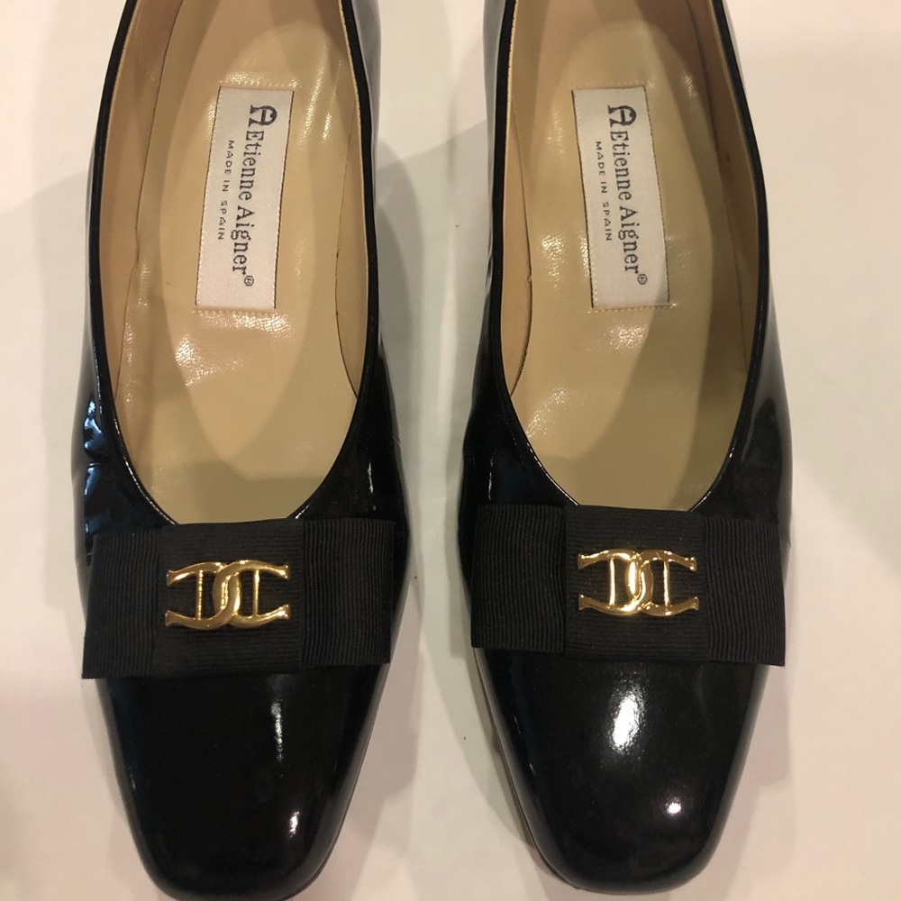 Etienne Aigner Patent Leather Pump